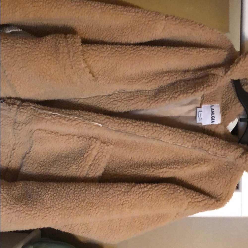 I. AM. GIA pixie faux fur jacket.